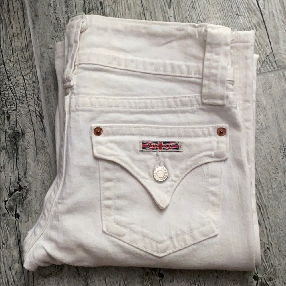 Hudson jeans 27 white bootcut denim